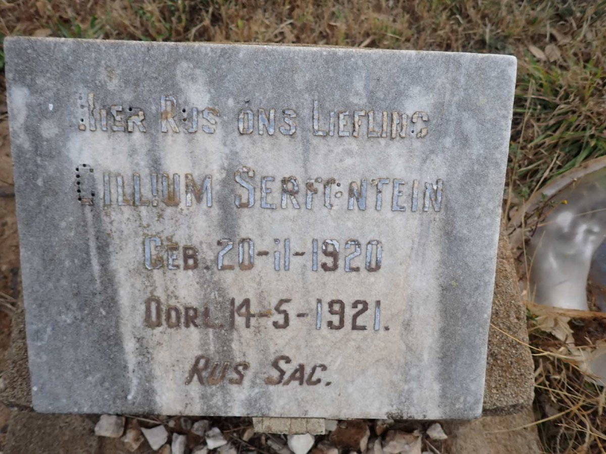 SERFONTEIN Gillium 1920-1921