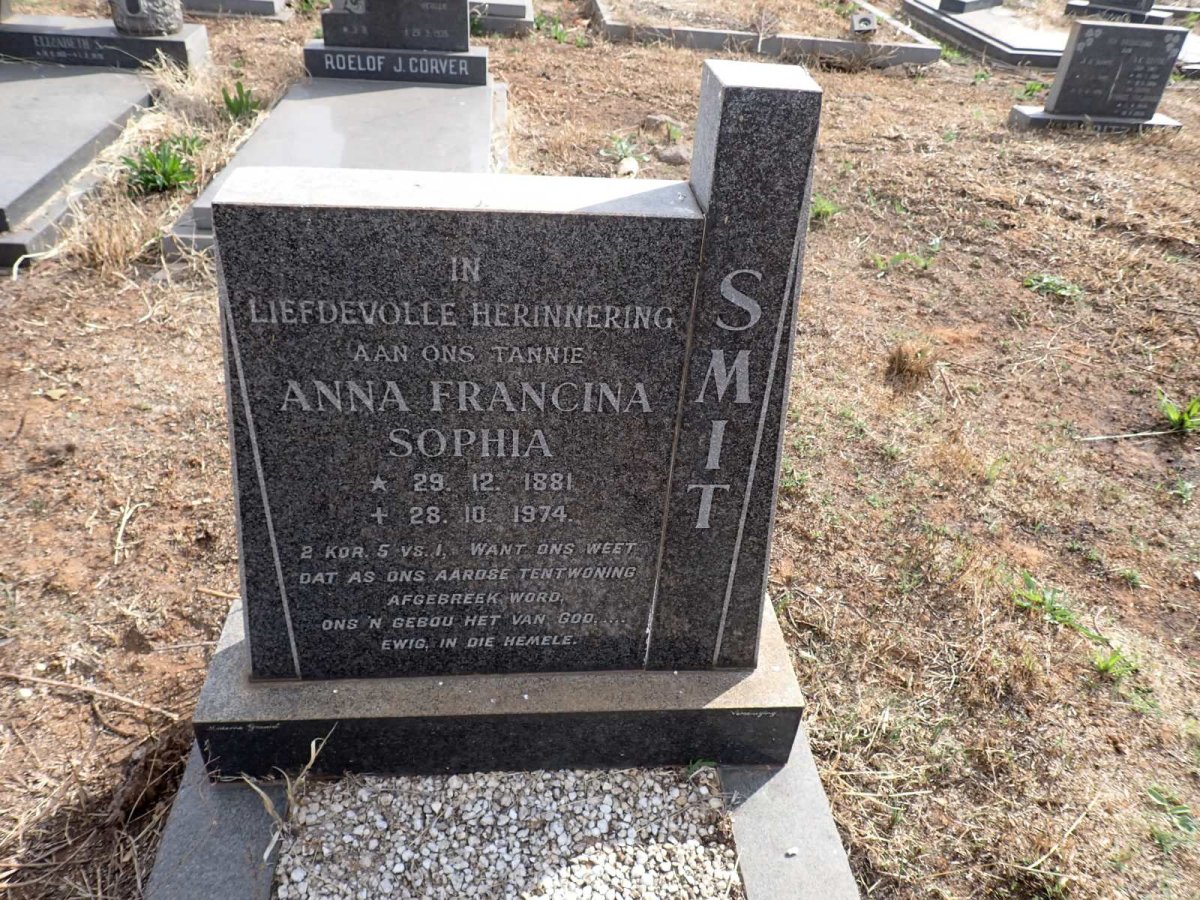 SMIT Anna Francina Sophia 1881-1974