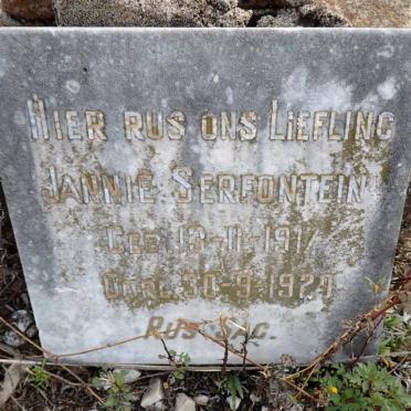 SERFONTEIN Jannie 1917-1920