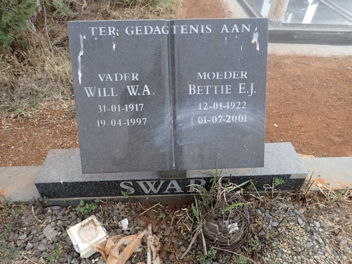 SWART W.A. 1917-1997 & E.J. 1922-2001