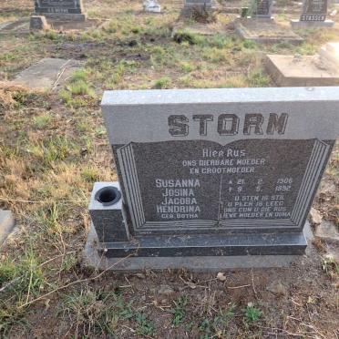 STORM Susanna Josina Jacoba Hendrina nee BOTHA 1906-1992