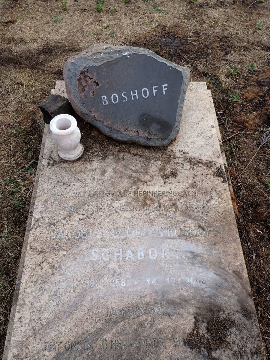SCHABORT Jacobus Nicolaas Boshoff 1958-2008 _1