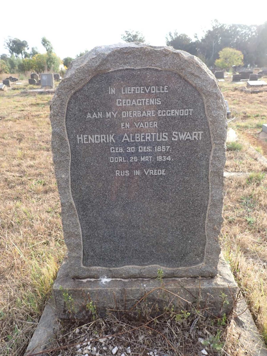 SWART Hendrik Albertus 1857-1934