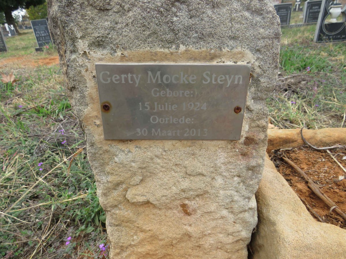 STEYN Gerty Mocke 1924-2013 