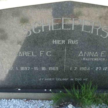 SCHEEPERS Karel F.C. 1897-1969 &amp; Anna E.S. RAUTENBACH 1904-1976