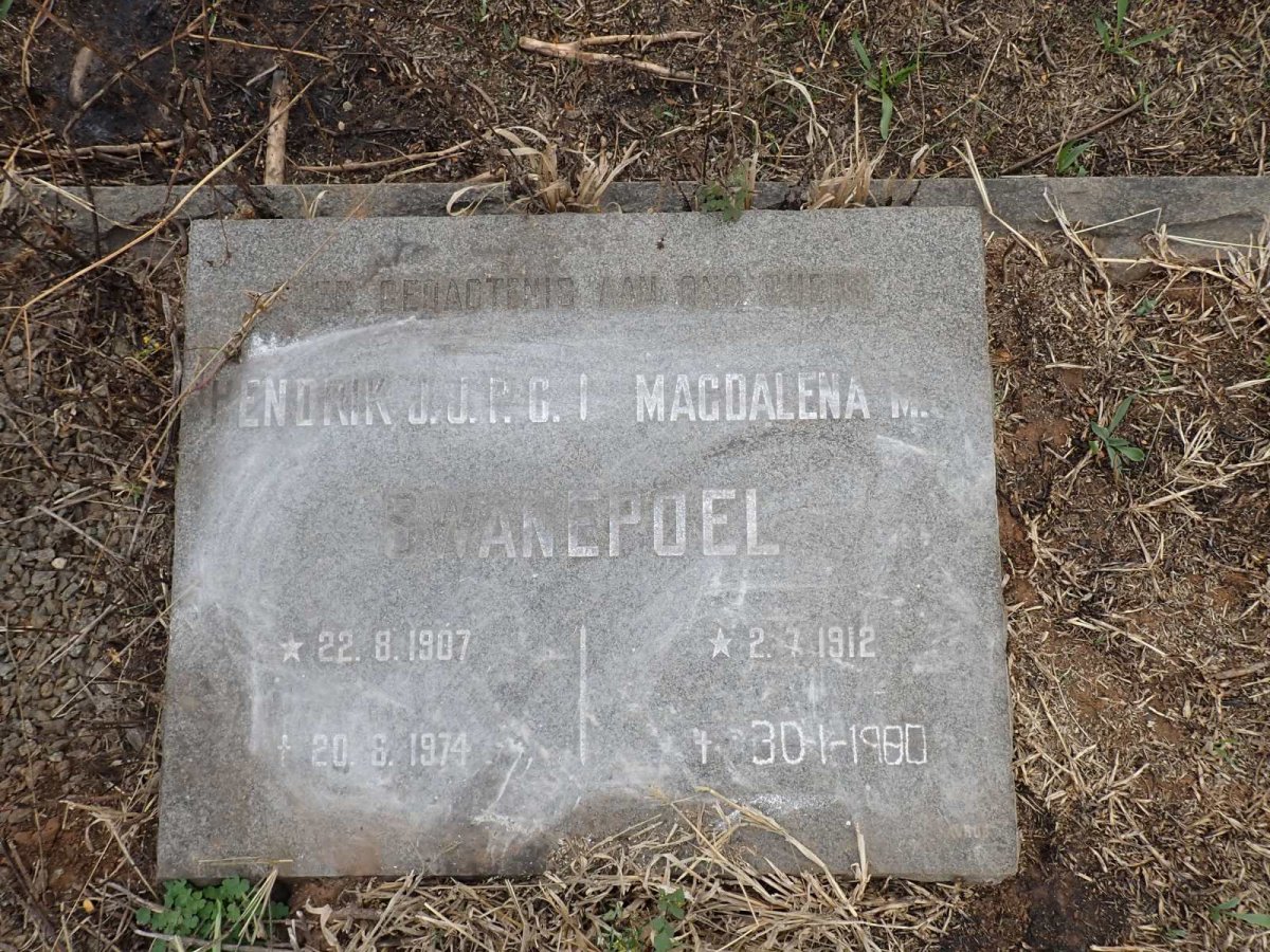 SWANEPOEL Hendrik J.J.P.C. 1907-1974 & Magdalena M. 1912-1980