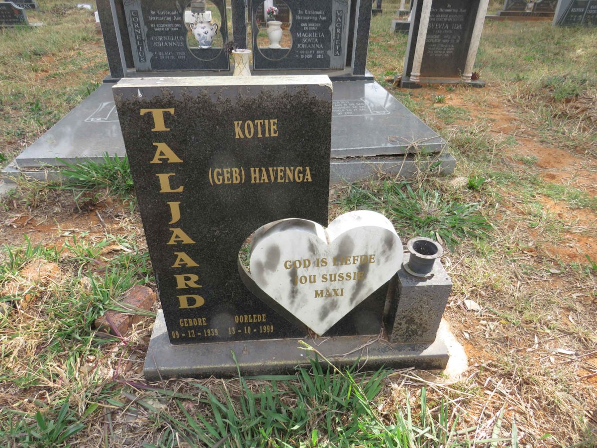 TALJAARD Kotie nee HAVENGA 1939-1999