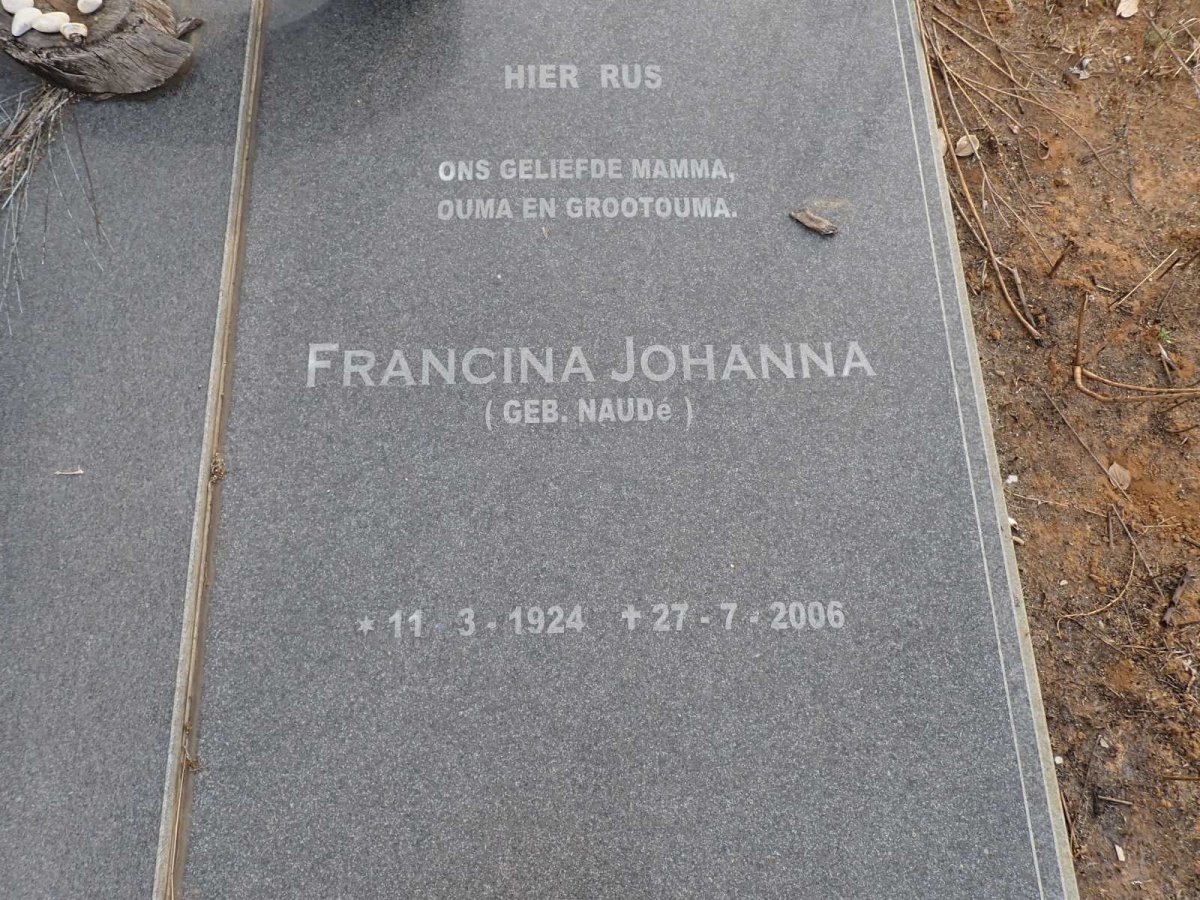 TALJAARD Louis Cornelius Francois 1919-1993 & Francina Johanna NAUDE 1924-2006 _2