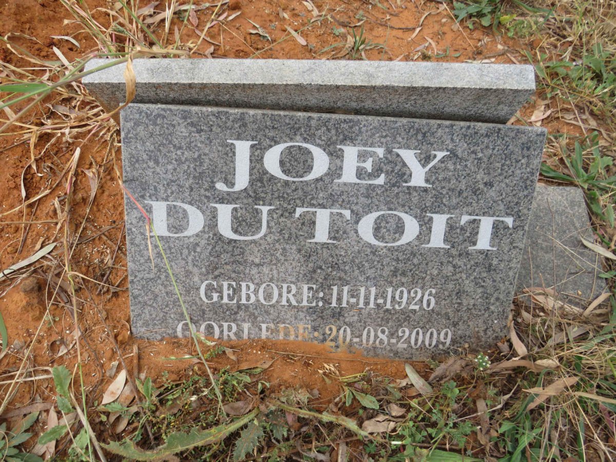 TOIT Joey, du 1926-2009