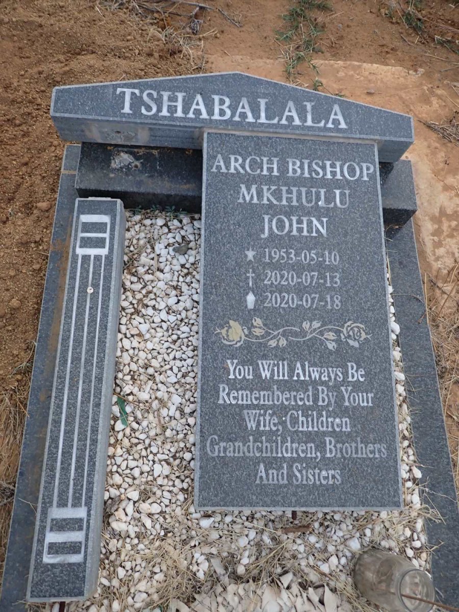 TSHABALALA Mkhulu John 1953-2020