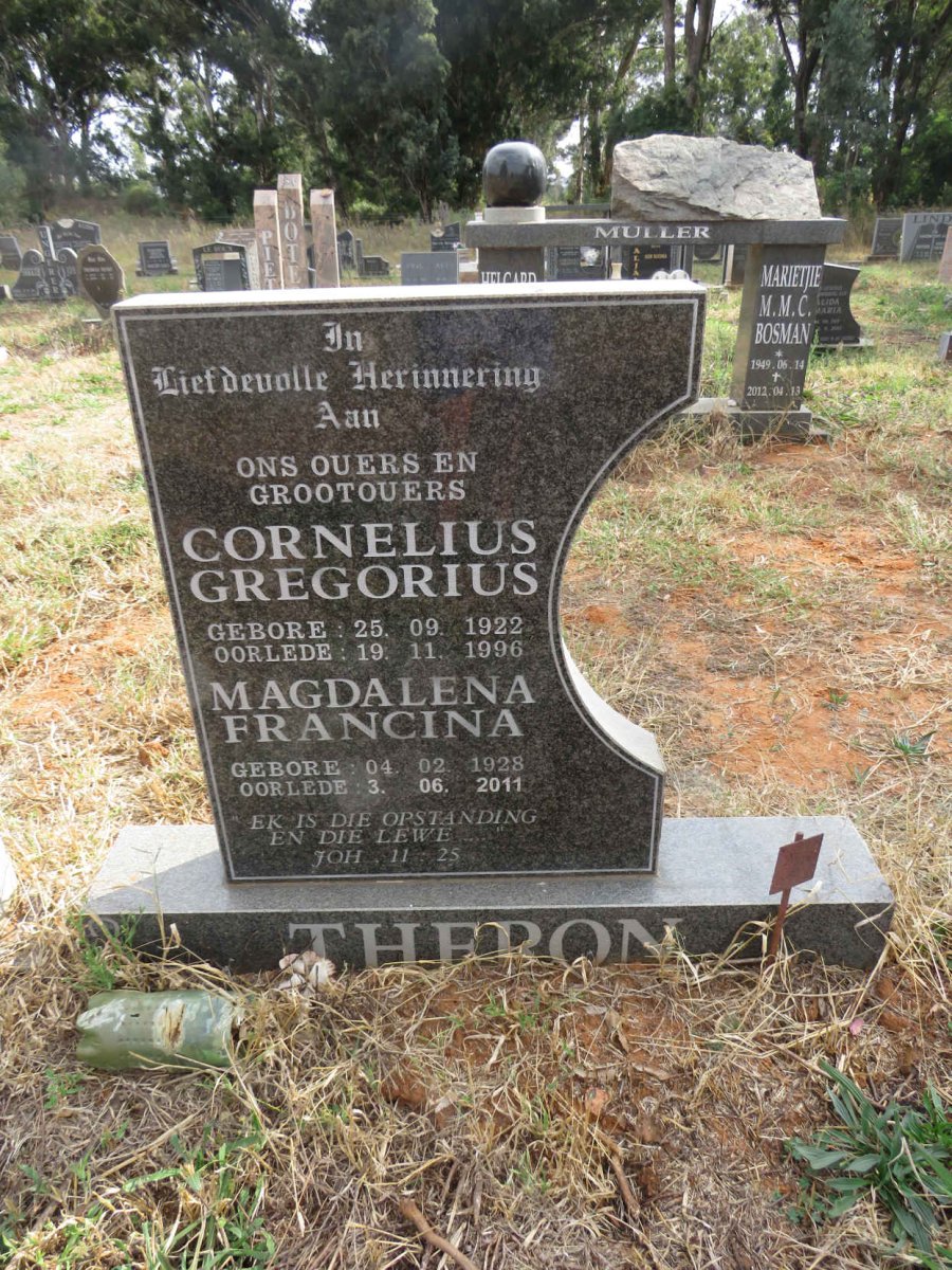 THERON Cornelius Gregorius 1922-1996 & Magdalena Francina 1928-2011