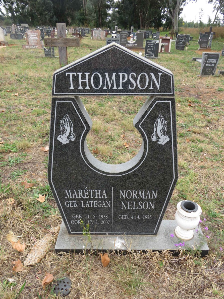 THOMPSON Norman Nelson 1935- & Maretha LATEGAN 1938-2007