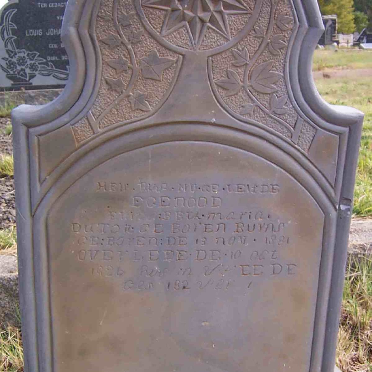 TOIT Elizabeth Maria, du nee BURNS 188?-1926