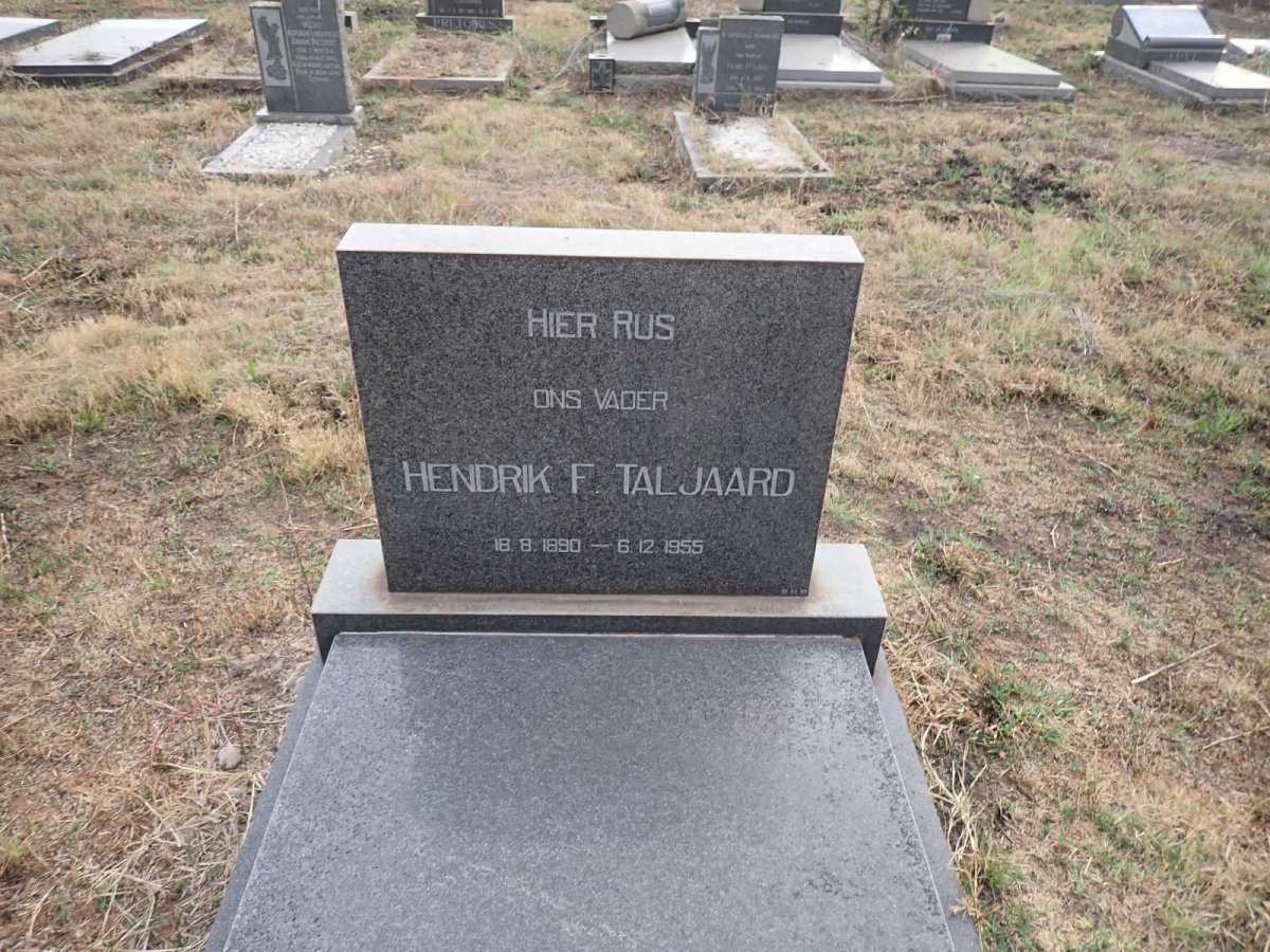 TALJAARD Hendrik F. 1890-1955