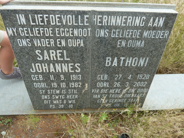 TOIT Sarel Johannes, du 1913-1982 &amp; Bathoni 1920-2002