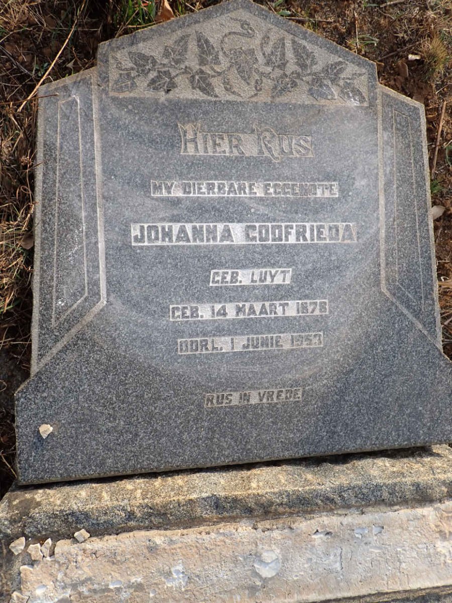 TOORENENBERGEN Johanna Godfrieda, van nee LUYT 1878-1953