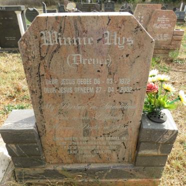 UYS Winnie nee DREYER 1972-2002