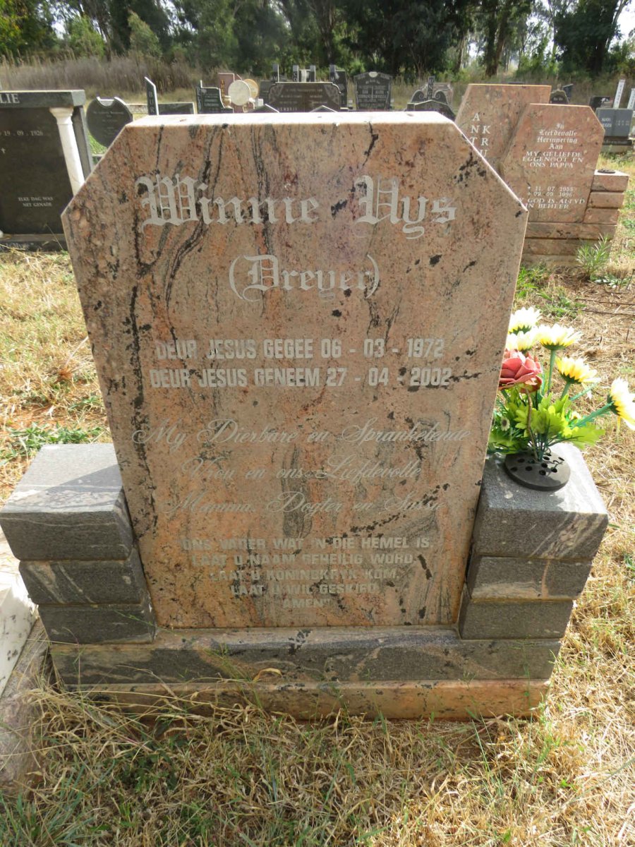 UYS Winnie nee DREYER 1972-2002