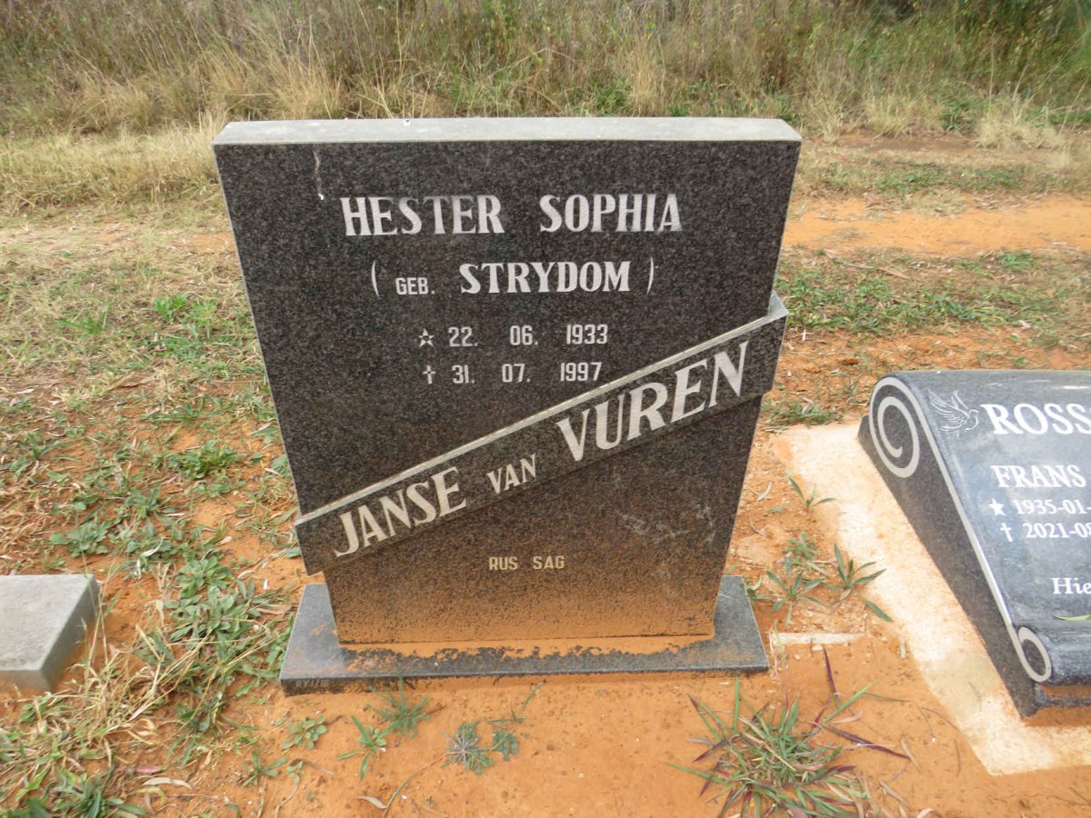 VUREN Hester Sophia, Janse van nee STRYDOM 1933-1997