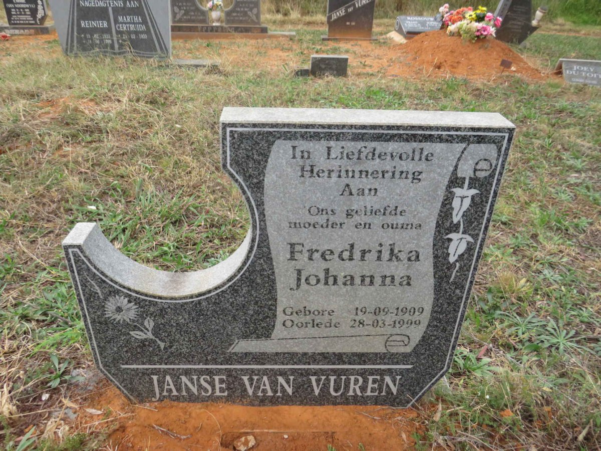 VUREN Fredrika Johanna, Janse van 1909-1999