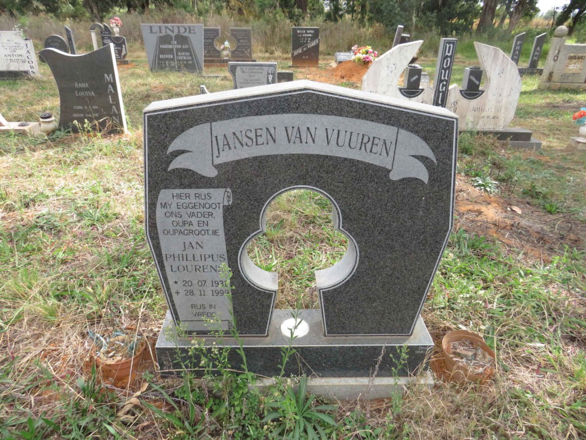 VUUREN Jan Phillipus Lourens, Jansen van 193?-1999