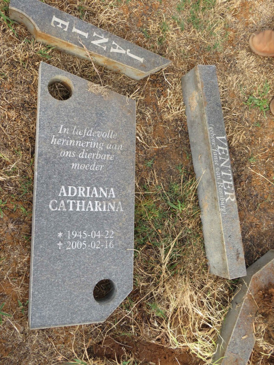 VENTER Adriana Catharina nee JANSE VAN RENSBURG 1945-2005
