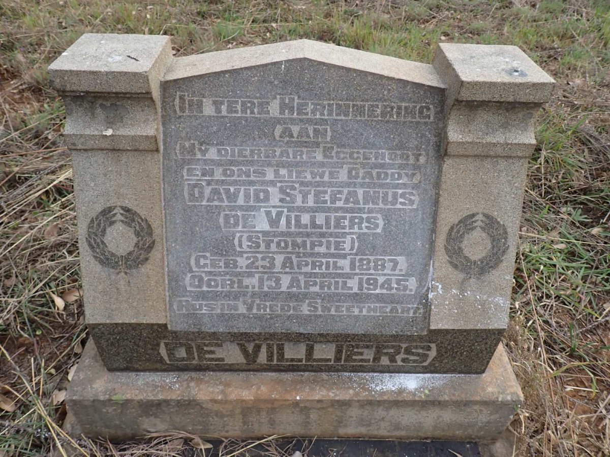 VILLIERS David Stefanus, de 1887-1945
