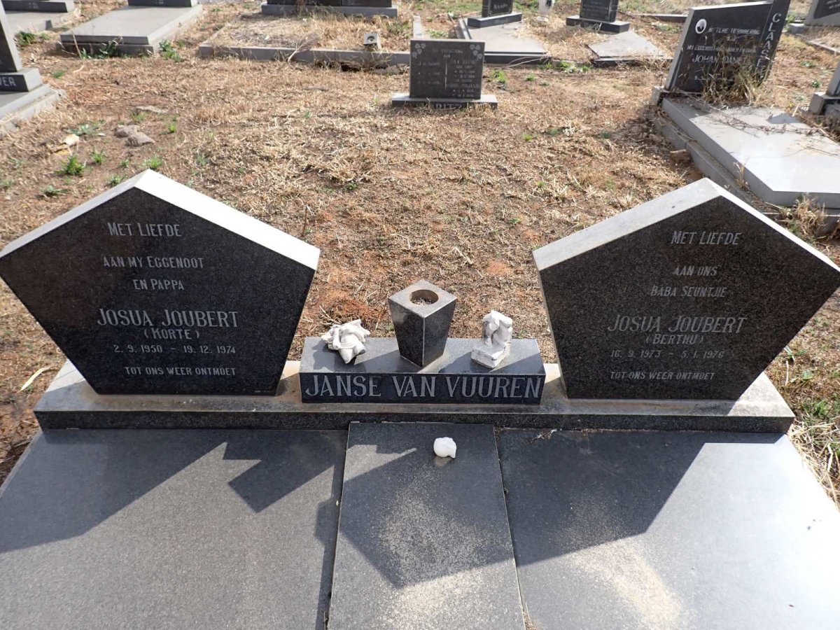 VUUREN Josua Joubert, Janse van 1950-1974 :: VUUREN Josua Joubert, Janse van 1973-1976