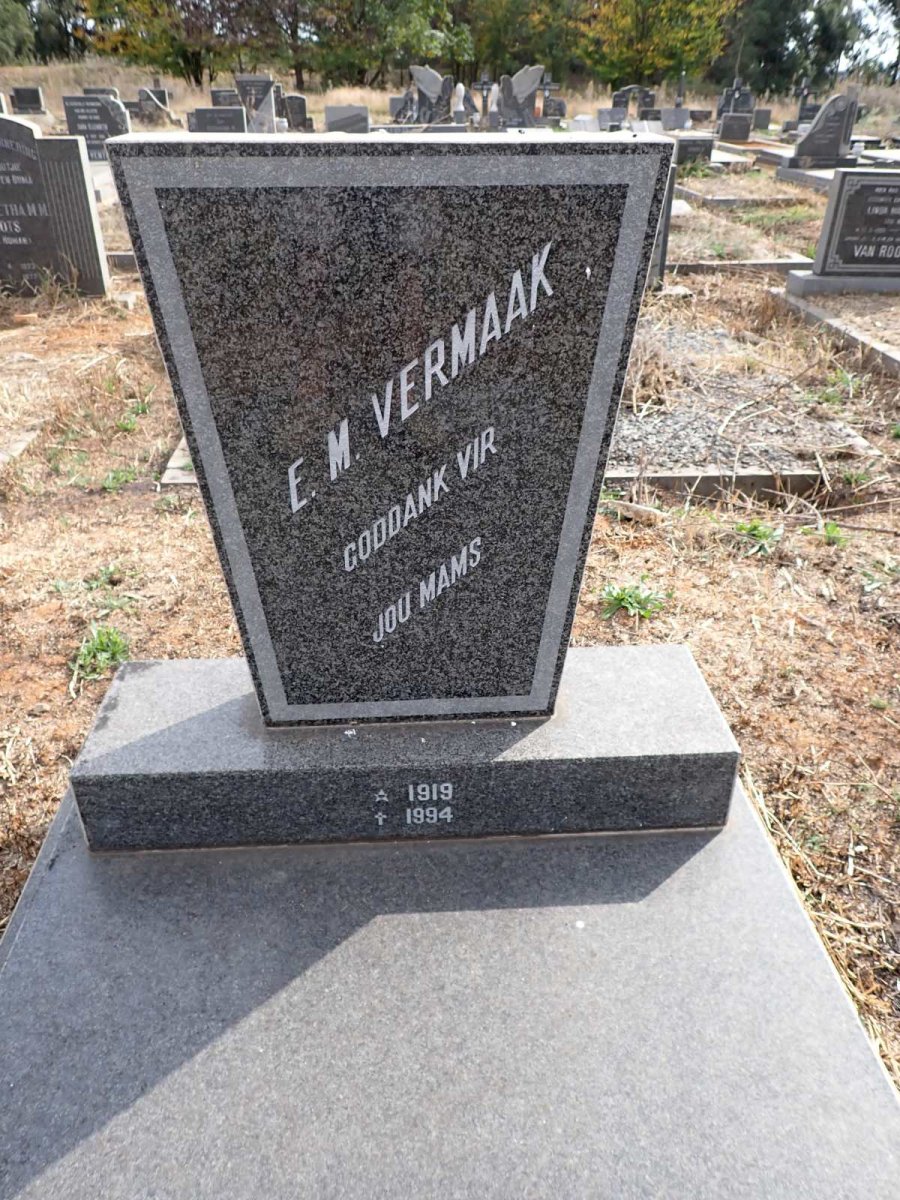 VERMAAK E.M. 1919-1994