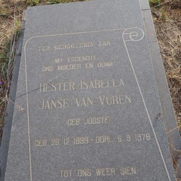 VUREN Hester Isabella, Janse van nee JOOSTE 1899-1978