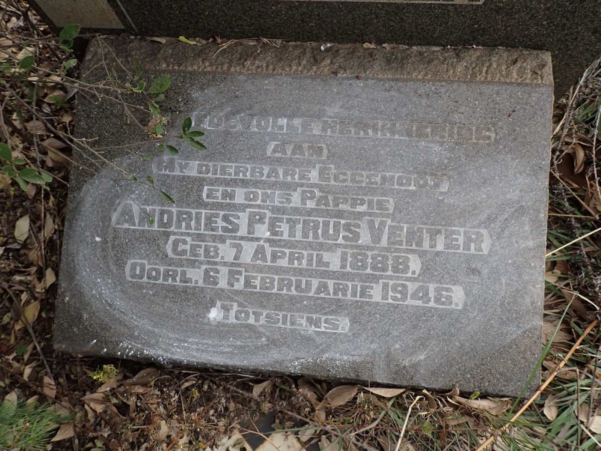 VENTER Andries Petrus 1888-1946