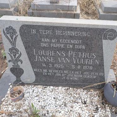 VUUREN Lourens Petrus, Janse van 1925-1978