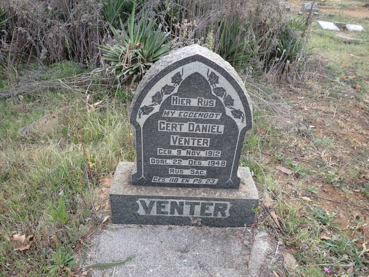 VENTER Gert Daniel 1912-1948