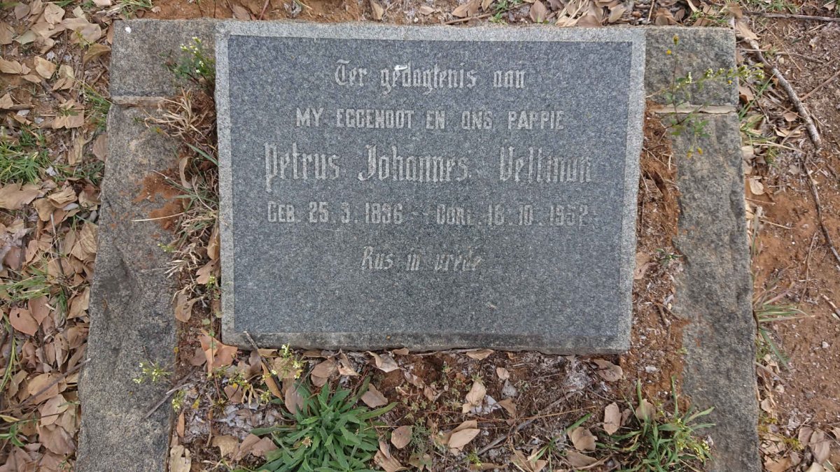 VELTMAN Petrus Johannes 1896-1952