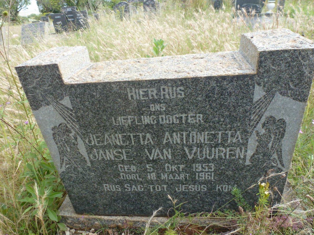 VUUREN Jeanetta Antonetta, Janse van 1953-1961