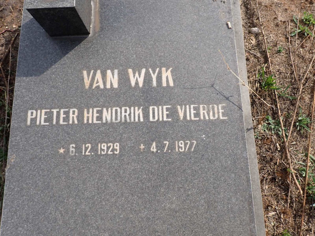 WYK Pieter Hendrik, van Die Vierde 1929-1977