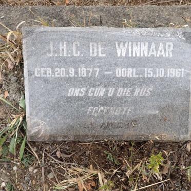 WINNAAR J.H.C., de 1877-1961