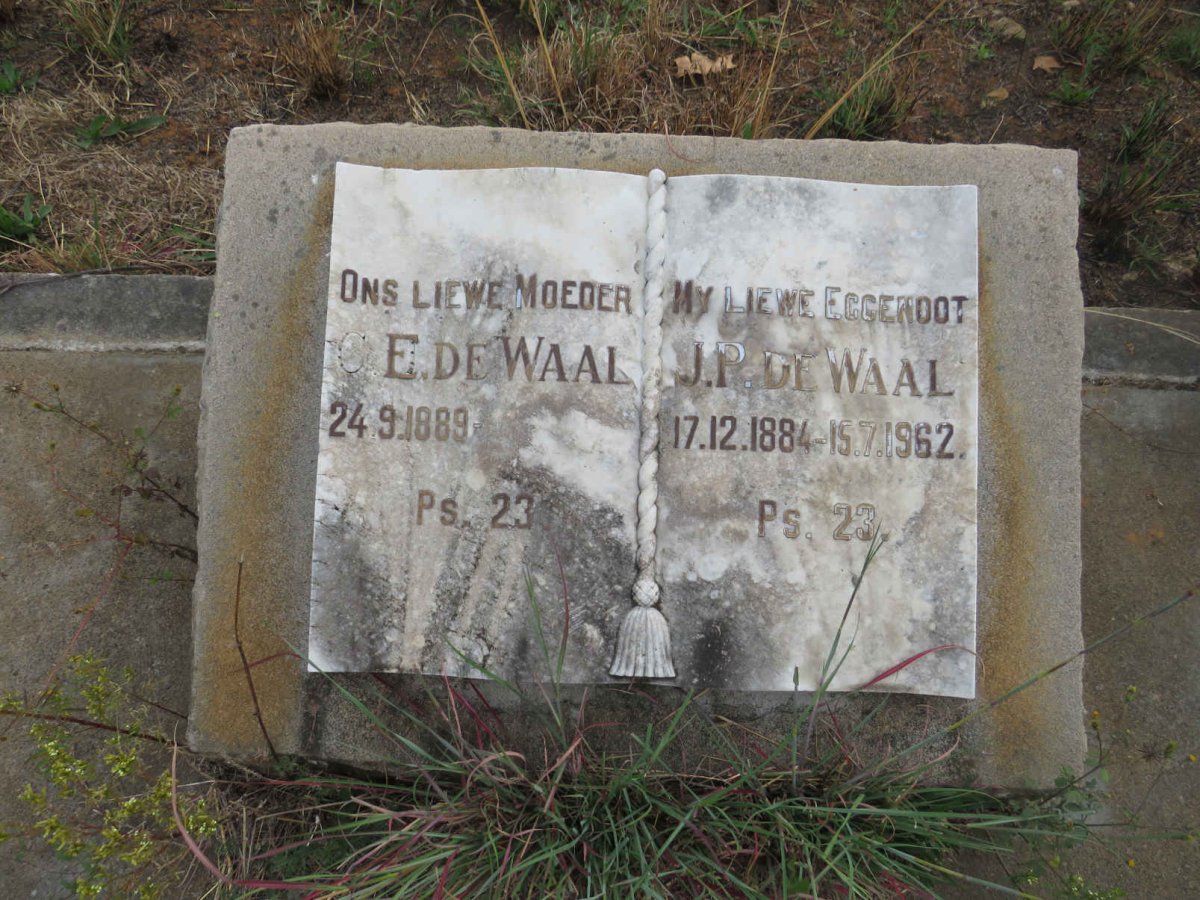 WAAL J.P., de 1884-1962 & C.E. 1889-