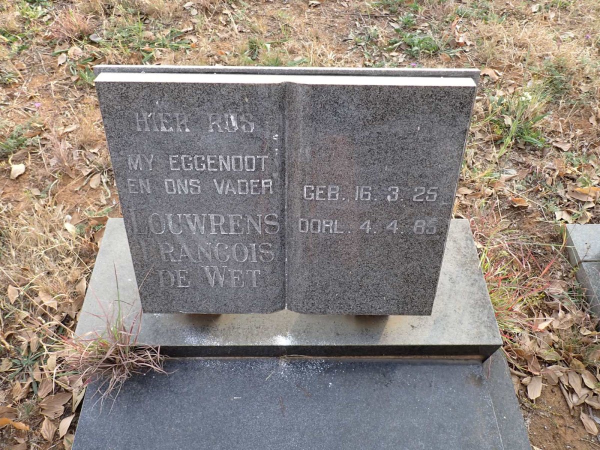 WET Louwrens Francois, de 1925-1985