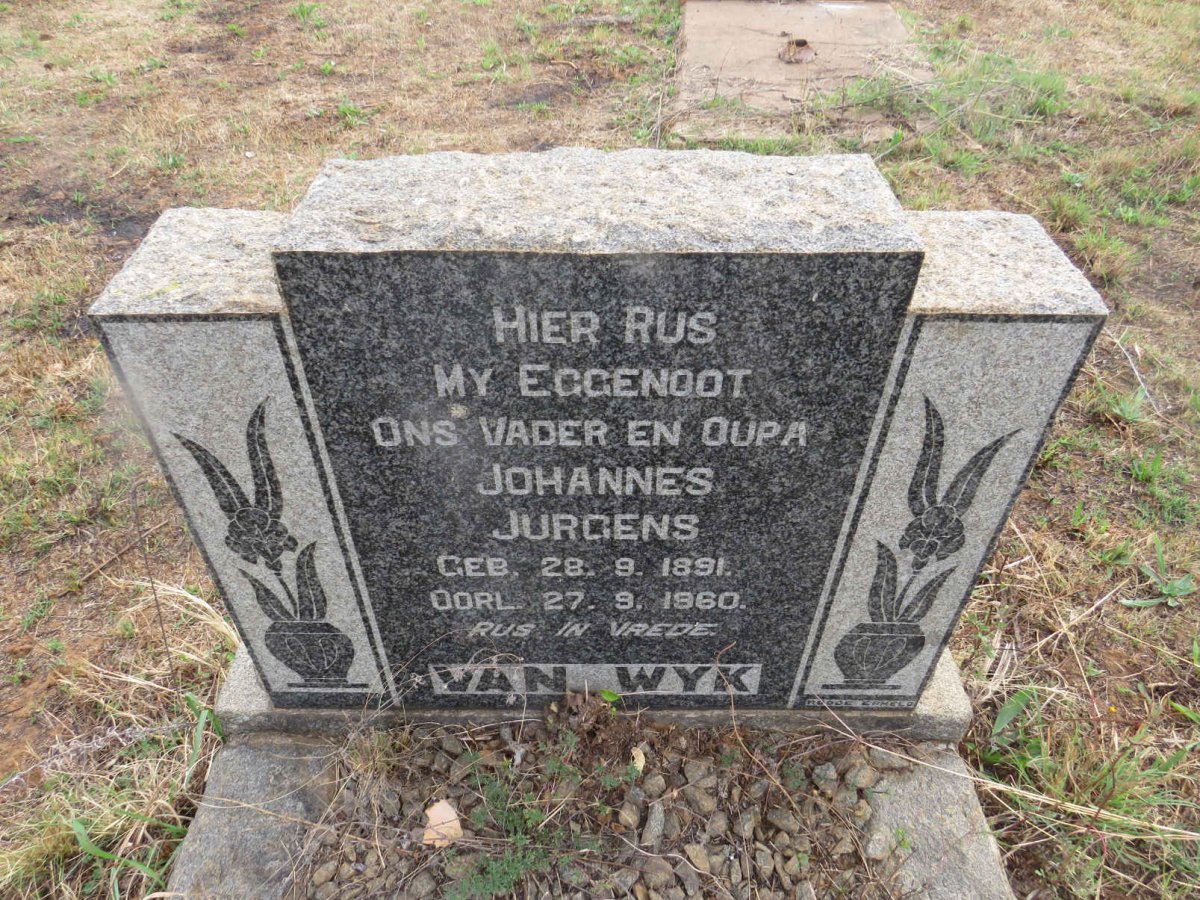 WYK Johannes Jurgens, van 1891-1960