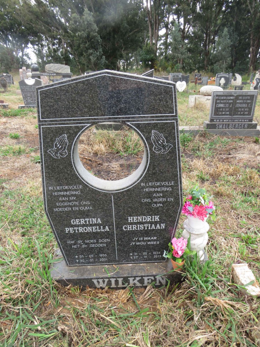 WILKEN Hendrik Christiaan 1934-2015 & Gertina Petronella 1935-2001