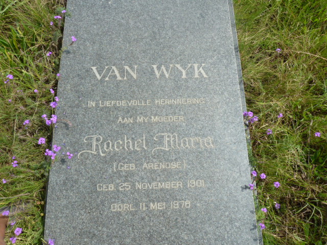 WYK Rachel Maria, van nee ARENDSE 1901-1978