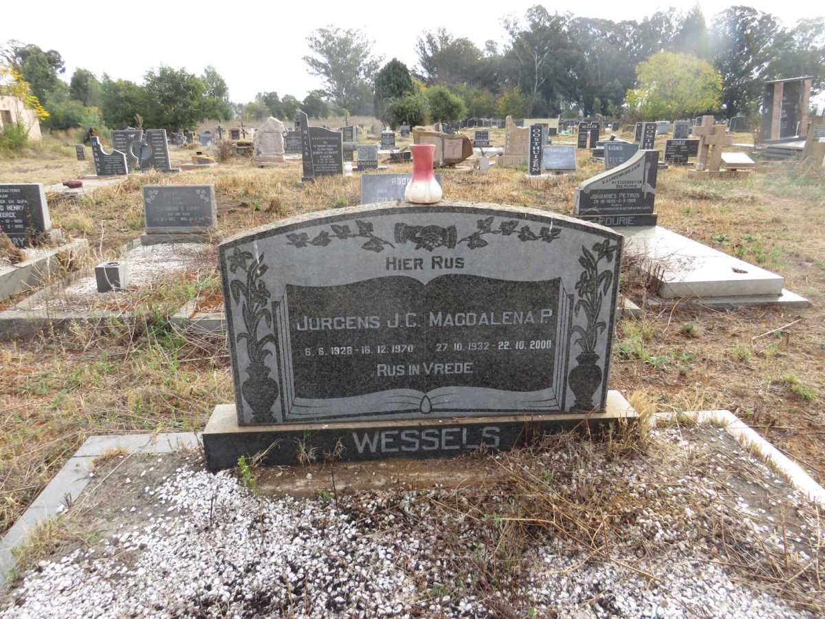 WESSELS Jurgens J.C. 1928-1970 & Magdalena P. 1932-2000