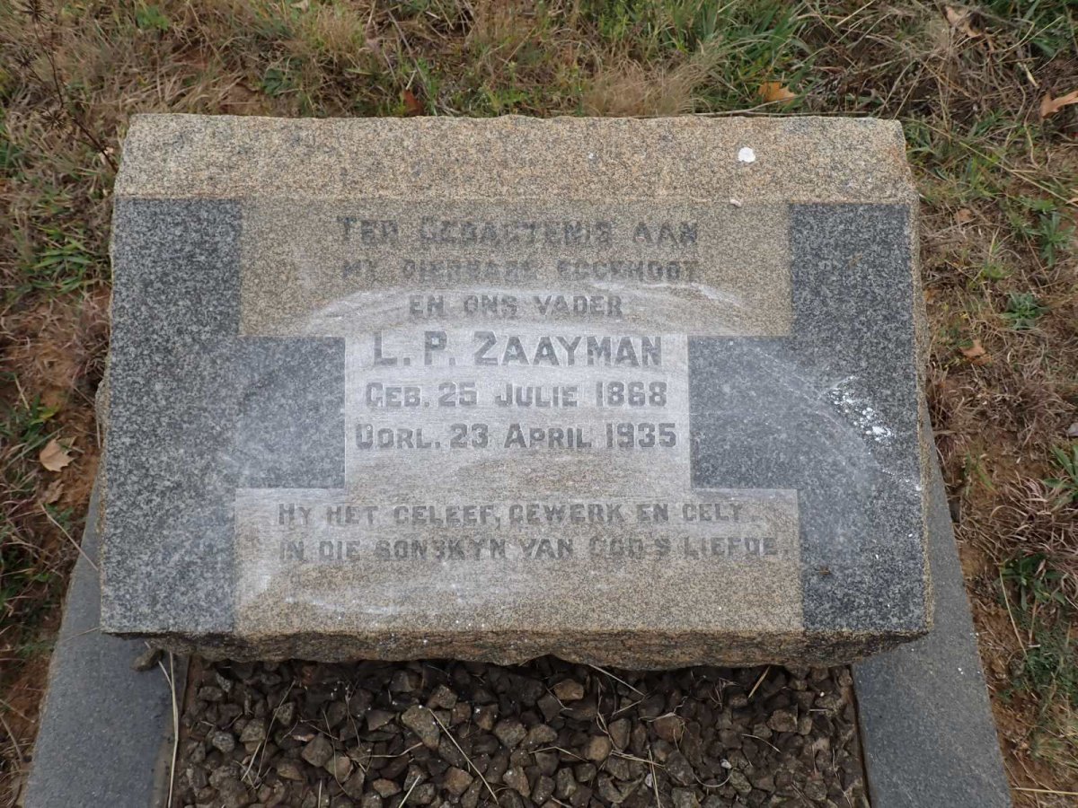 ZAAYMAN L.P. 1868-1935