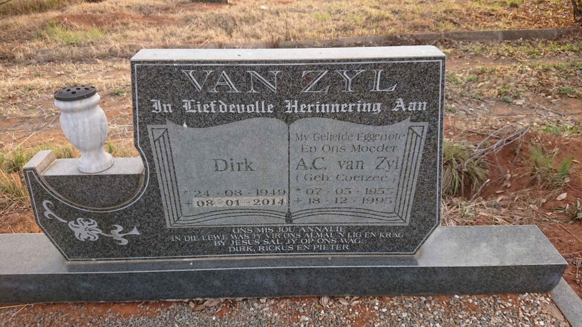ZYL Dirk, van 1949-2014 & A.C. COETZEE 1955-1995