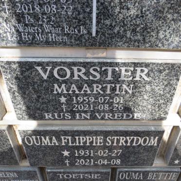 VORSTER Maartin 1959-2021