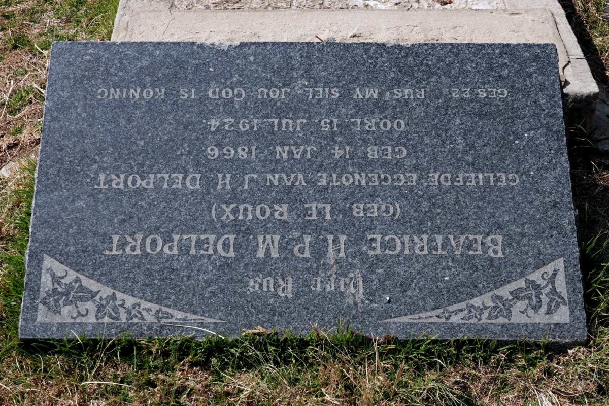 DELPORT Beatrice H.P.M. nee LE ROUX 1866-1924