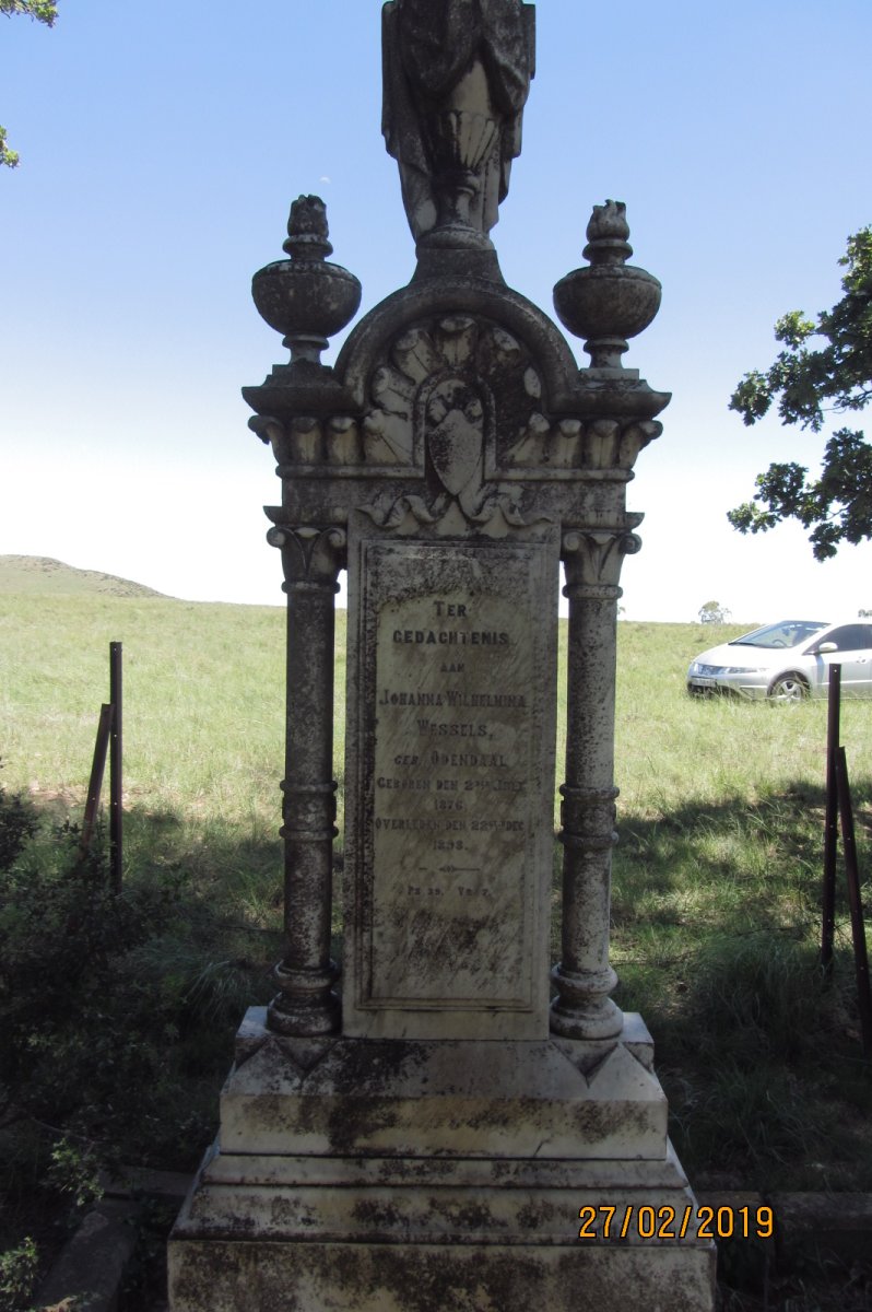 WESSELS Johanna Wilhelmina nee ODENDAAL 1876-1898 _1