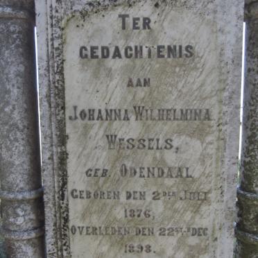 WESSELS Johanna Wilhelmina nee ODENDAAL 1876-1898 _2