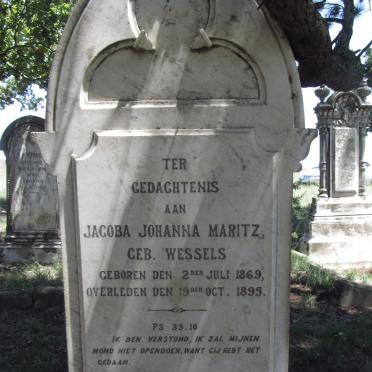 MARITZ Jacoba Johanna nee WESSELS 1869-1895